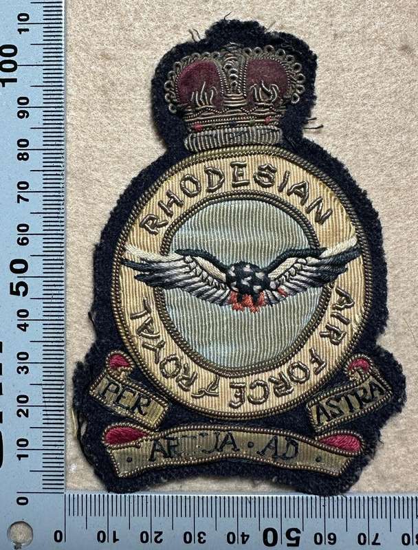 Rhodesian Air Force - RRAF QC BLAZER BADGE BULLION VARIANT