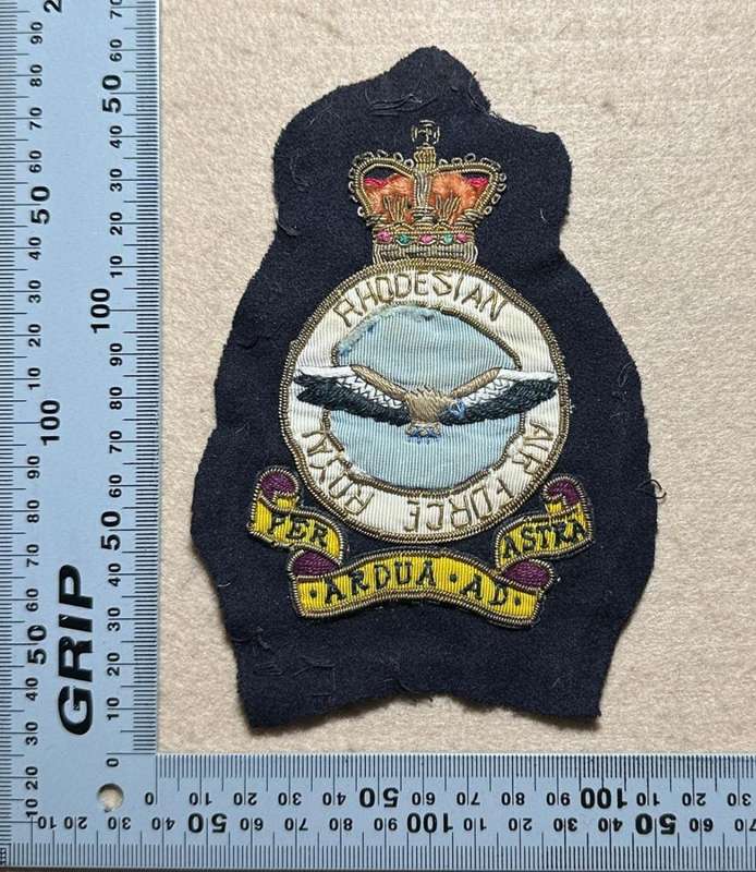 Rhodesian Air Force - RRAF QC BLAZER BADGE BULLION VARIANT