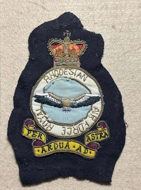 Rhodesian Air Force - RRAF QC BLAZER BADGE BULLION VARIANT