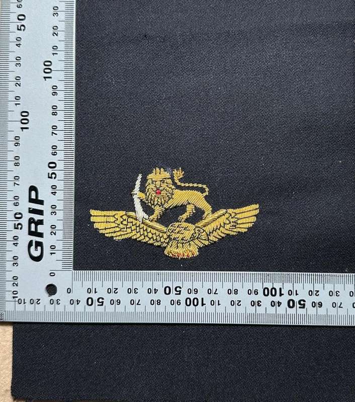 Rhodesian Air Force - WINGED LION RHAF BLAZER BADGE BULLION