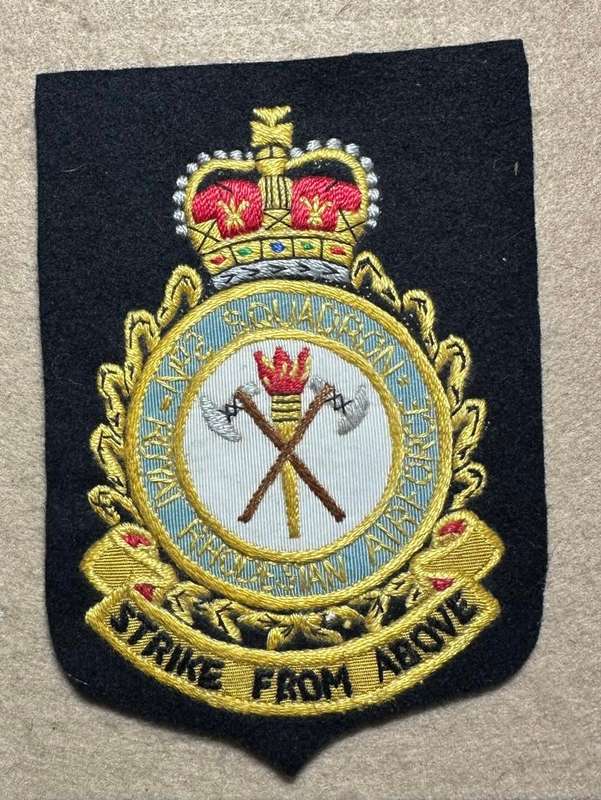 Rhodesian Air Force - RRAF 2 SQN OVERALL QC COTTON - motto STRIKE FROM ABOVE