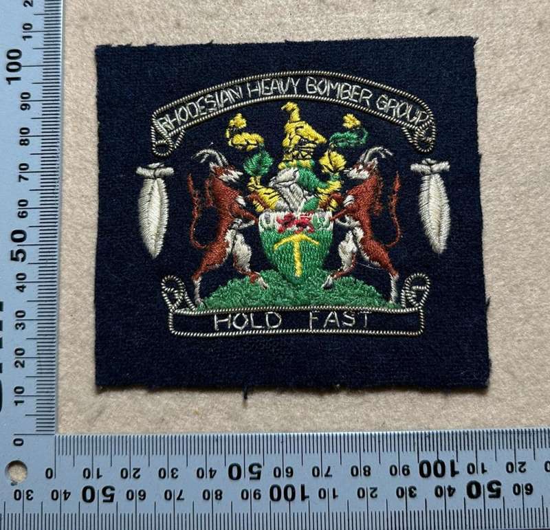 Rhodesian Air Force - Southern Rhodesia - WW2 - HEAVY BOMBER GRP BULLION/SILK
