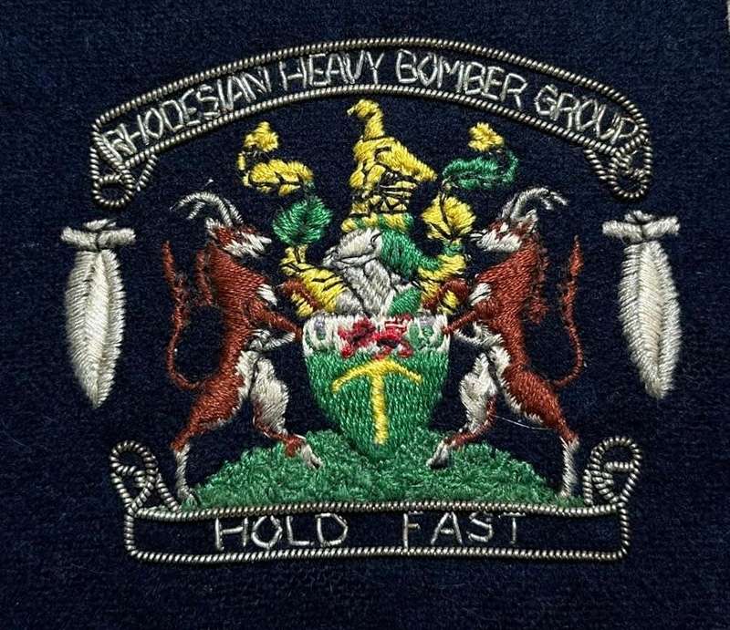 Rhodesian Air Force - Southern Rhodesia - WW2 - HEAVY BOMBER GRP BULLION/SILK