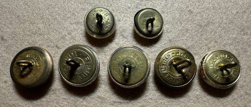 Rhodesian CUSTOMS AND IMMIGRATION - VARIED BRASS BUTTONS ,FIRMIN, T&M, BL