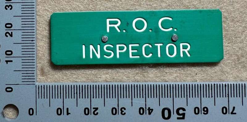 Rhodesian TRANSPORT - ROC INSPECTOR BADGE PLASTIC