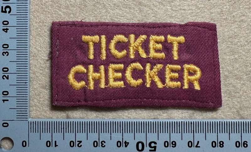 Rhodesian TRANSPORT - TICKET CHECKER CLOTH