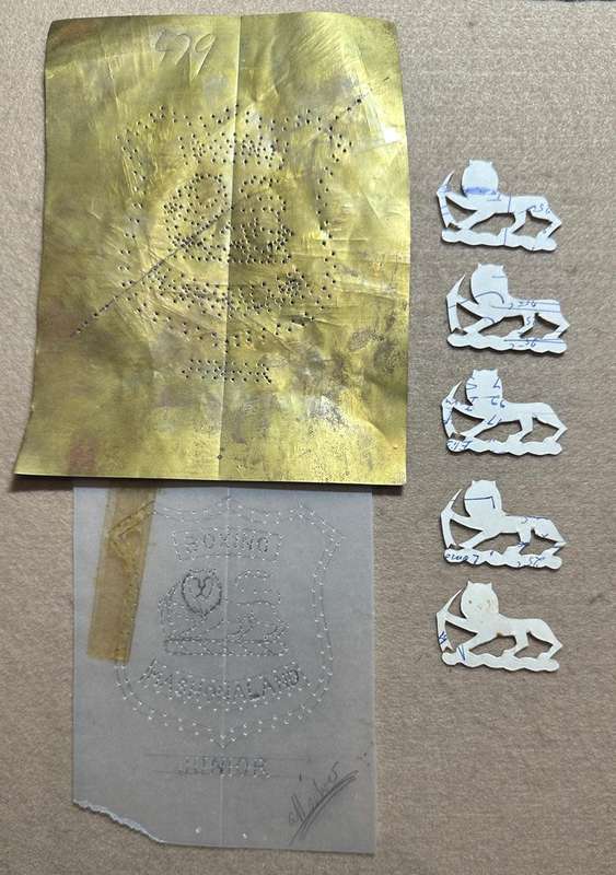 Rhodesia - MASHONALAND - PROVINCIAL SPORT COLOURS - BOXING BULLION WITH ART & STENCIL