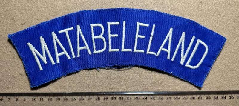 Rhodesia - MATABELELAND - PROVINCIAL SPORT COLOURS - MATABELELAND TRACKSUIT BADGES (FOR THE BACK)