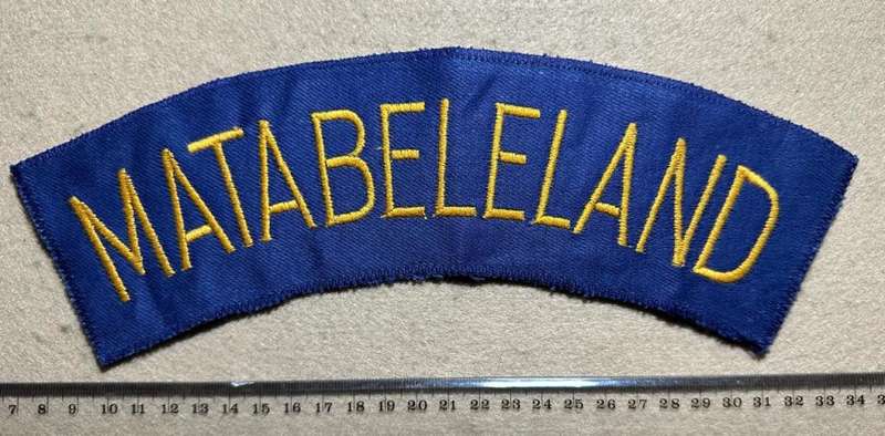 Rhodesia - MATABELELAND - PROVINCIAL SPORT COLOURS - MATABELELAND TRACKSUIT BADGES (FOR THE BACK)