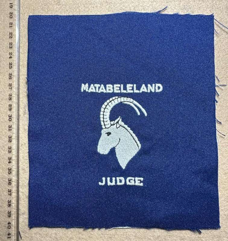 Rhodesia - MATABELELAND - PROVINCIAL SPORT COLOURS - JUDGE
