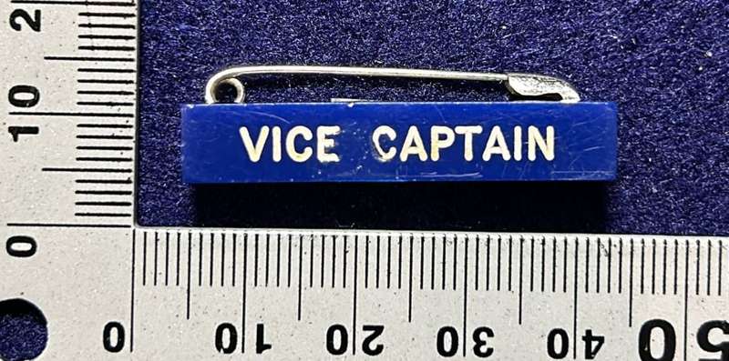 Rhodesian School Badge - VICE CAPTAIN PLASTIC BADGE