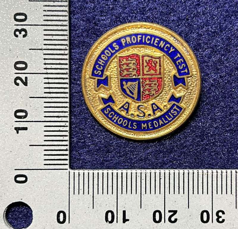 Rhodesian School Badge - SCHOOLS PROFICIENCY TEST MEDALLIST ENAMEL BADGE