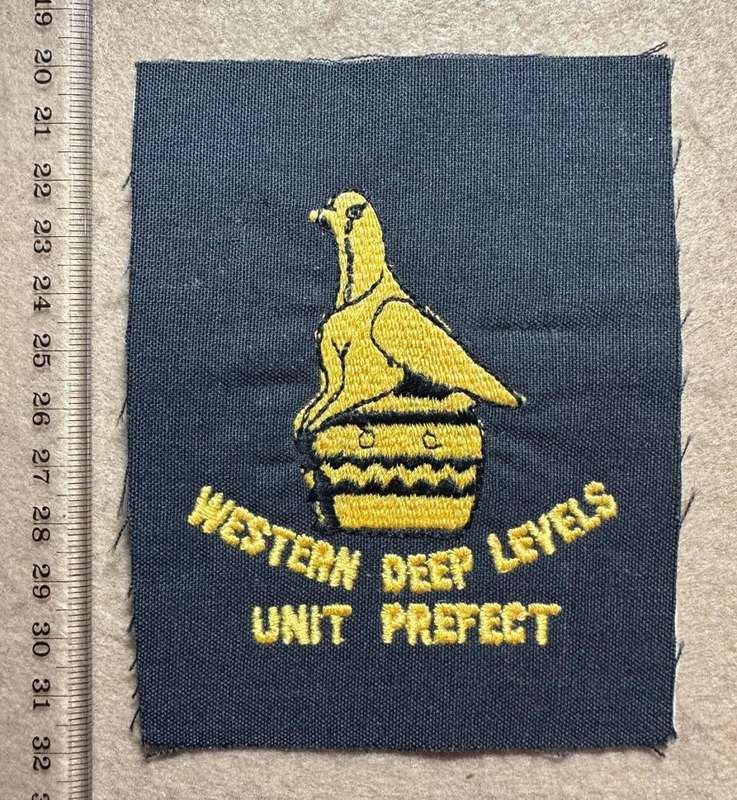 RHODESIA WESTERN DEEP LEVELS UNIT PREFECT BADGE