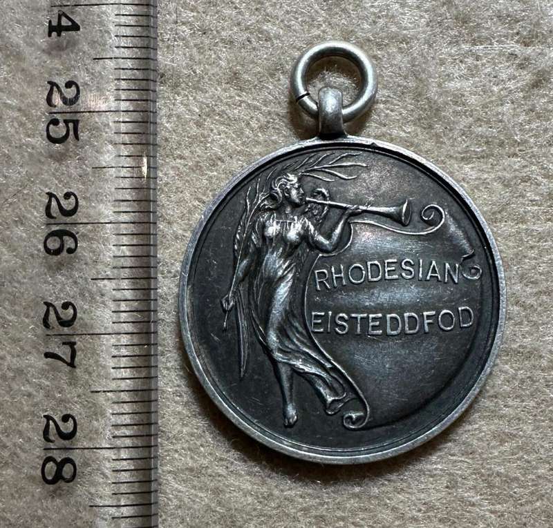 RHODESIA EISTEDDFOD - SOPRANO U20 - D CRAIG - 1927 MEDALION