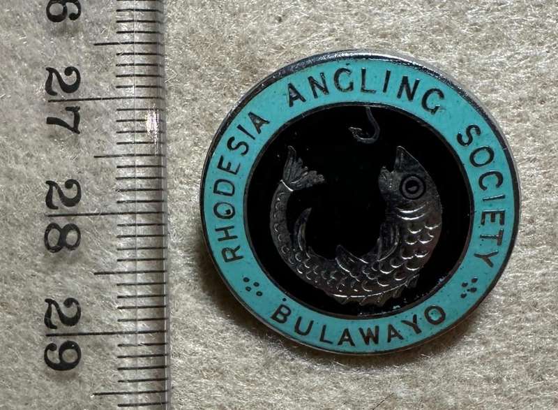 RHODESIA ANGLING SOCIETY, BULAWAYO BADGE, by THOMAS FATTORINI, BIRMINGHAM