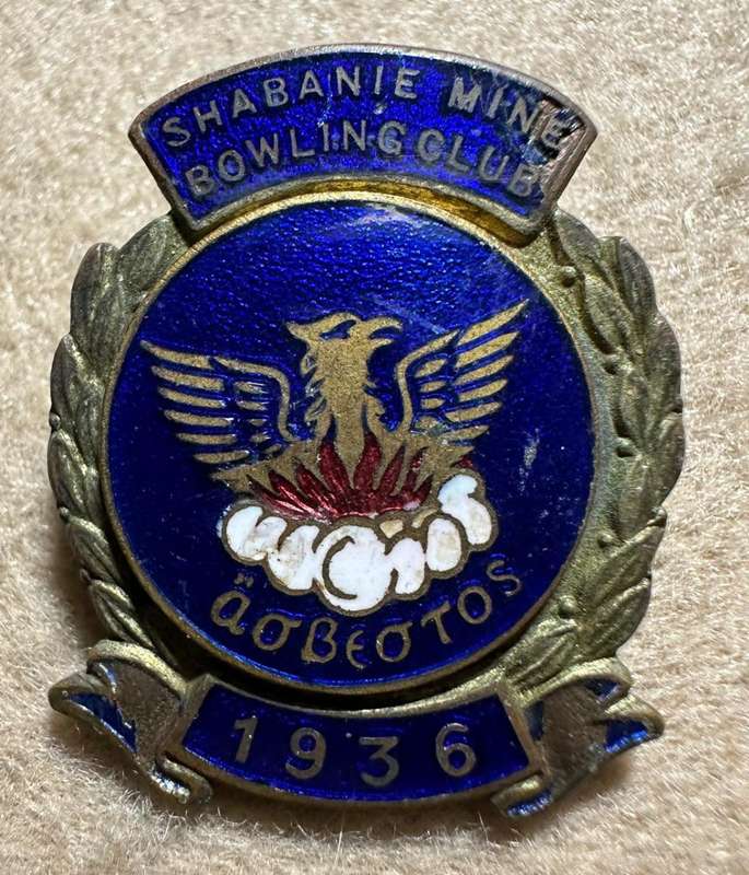 RHODESIA SHABANIE MINE BOWLING CLUB - 1936 by HW MILLER, BIRMINGHAM