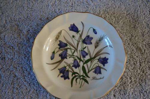 PLATE FLOWERS OF SCOTLAND MADE BY ST ANDREW,S POTTERY SCOTLAND