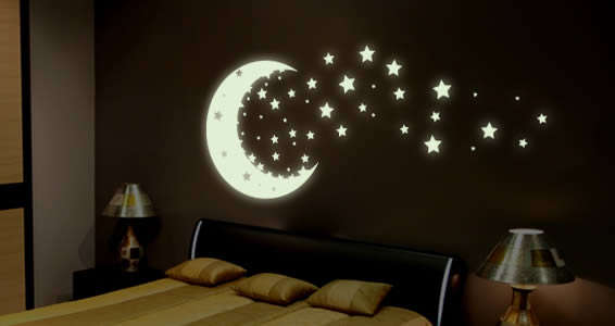 **Glow in the Dark Bedroom Stars for Kids**Perfect for a Bedroom Wall, Lamp Shade, Doors**5 Avail**