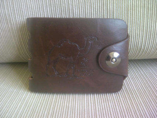 **Men's Genuine Leather Imperial Horse Wallet with Camel on Front**Brown**High Quality**BRAND NEW**