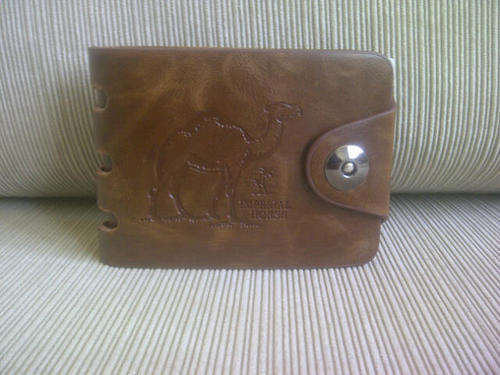 **Men's Genuine Leather Imperial Horse Wallet with Camel on Front**TAN**High Quality**BRAND NEW**