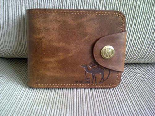 **Men's Genuine Leather "Dakota Red Fino" Wallet***Tan***High Quality***Last One***BRAND NEW***
