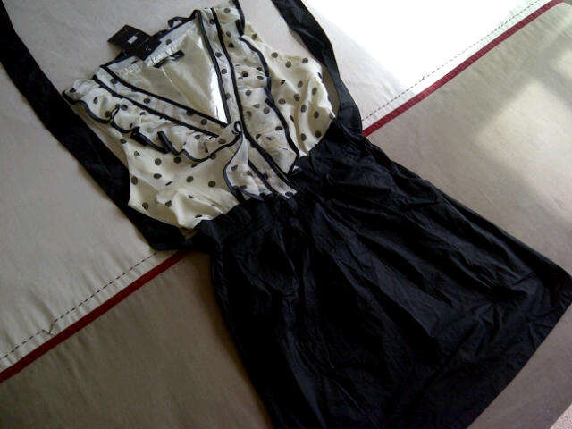 ***Cute & Funky Ladies Cream & Black Polka Dress***XXXL ONLY***BRAND NEW***