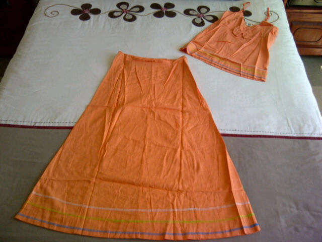 ***Beautiful Ladies 2 pc Linen Like Top & Skirt***Great Quality Item***BRAND NEW***