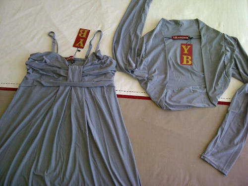 **Beautiful Ladies Evening Dress with Stunning Design & matching throw over jersey***M, L, XL ONLY**