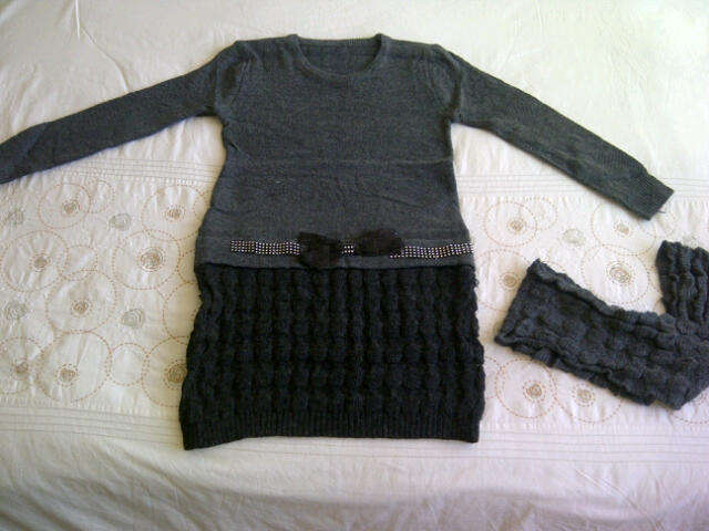 ***Cute Ladies Long Jersey with matching Scarf***Wear it with a Tights only***ONE SIZE FITS ALL***