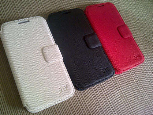 **Samsung Galaxy S4 Leather Look Covers**Ultra Slim Flip Case**White ONLY**Last One**Holds 2 cards**