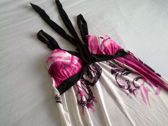 ***Stunning Ladies Pink Long Strap/Halterneck Summer Dress****BEAUTIFUL***XXL ONLY***BRAND NEW***
