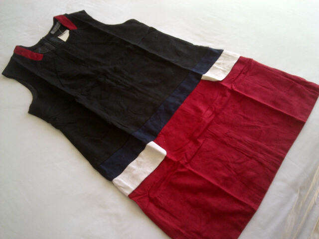 **Cute & Funky Ladies 3 Tone Sleeveless Dress with Stunning Cut & Design***L, XXL**