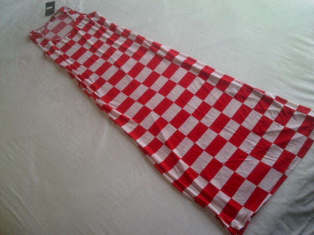 ***Cute & Funky Ladies Sleeveless Check Summer Dresses***Black & Red***M, L, XL, XXL***BRAND NEW***