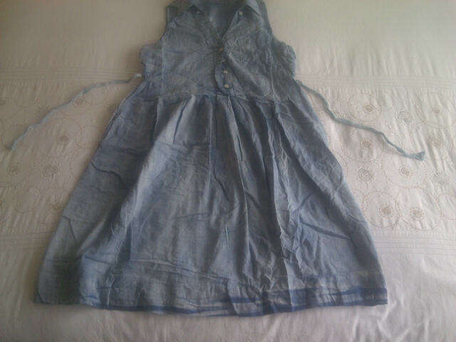 **SUMMER SALE**Cute Denim Style Ladies Short Summer Dress with Tie Back & Side Pockets***XXL/XXXL***
