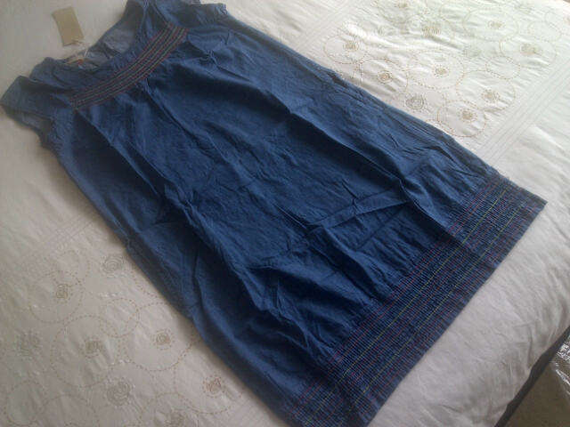 ***Stunning Ladies Sleevless Denim Style Summer Dress with Beautiful Detail & Side Pockets***
