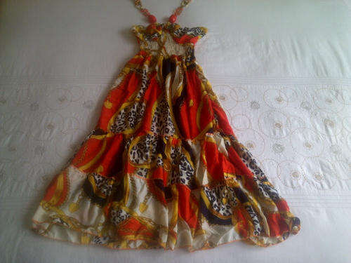 **Beautiful Ladies Silk Style Boob Tube/Halterneck Dress With Stunning Detail**L, XL**BRAND NEW**