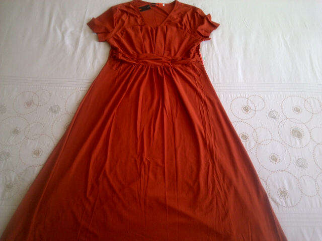 **SUMMER SALE**Beautiful Ladies Silk Style Formal Dresses***Brick/Burnt Orange**M**BRAND NEW**