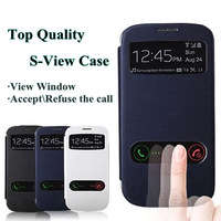 **Samsung Galaxy S5 Covers**Ultra Slim Flip Case**Double Window**Black, White, Pink, Blue**