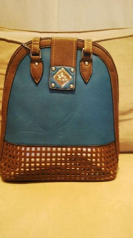 **Stunning Ladies PU Leather Bag***Handbag & Backpack***Teal/Blue/Tan ONLY***BRAND NEW**
