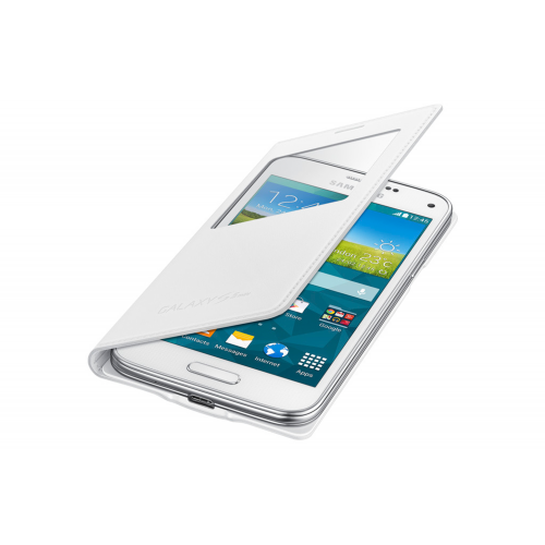 ***Samsung Galaxy S5 Mini Covers***Ultra Slim Flip Case***SINGLE WINDOW***White ONLY***