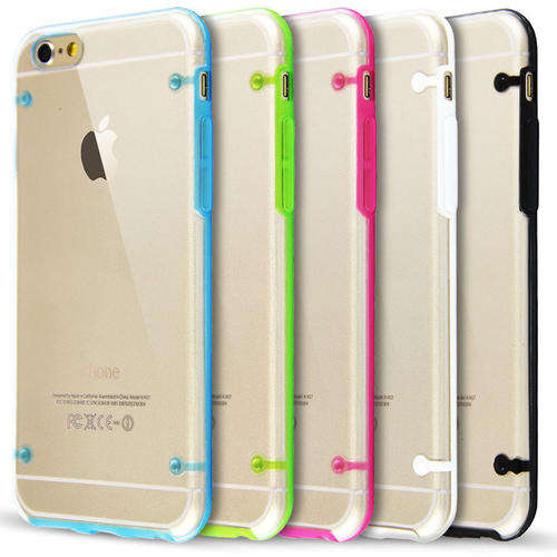 ***iPhone 6 Plus Clear Covers With Black, White, Gold, Red Trim**Ultra Slim Back Cover**