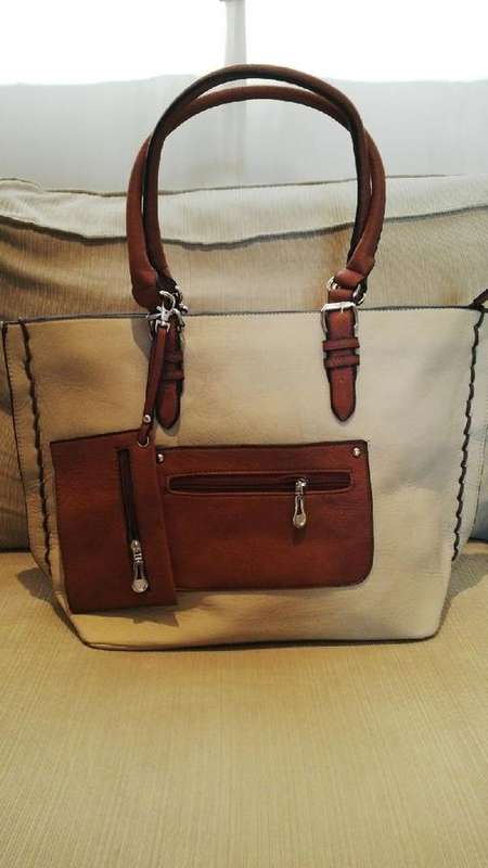 *Stunning Ladies 2pc PU Leather Handbag/ Travel Bag*52cm*5 Colours Avail*BEAUTIFUL PIECE*BRAND NEW*