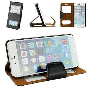**iPhone 6 Plus Book Case S View Stand Cover with Magnet Clasp**Black, White, Blue ONLY**BRAND NEW**