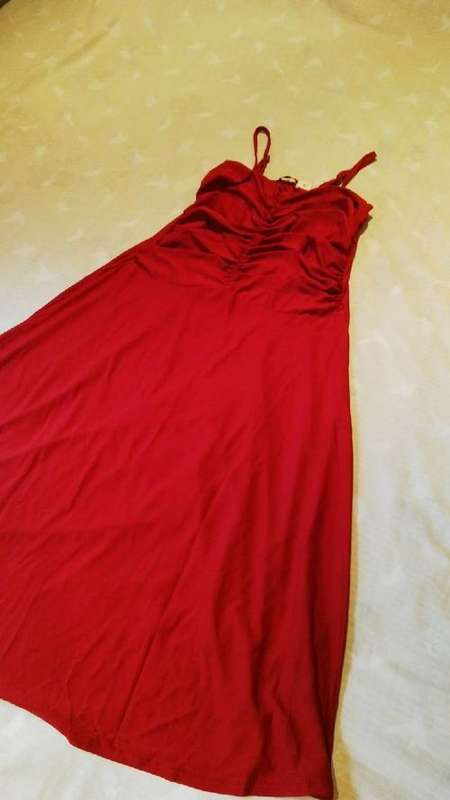 **SUMMER SALE**Beautiful Ladies Silk Style Formal Strap Dresses***Red ONLY**XXL**BRAND NEW**