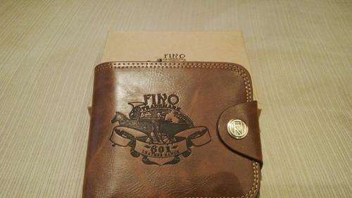 **NEW DESIGN**Men's Leather/ PU Leather Dakota Red Fino Wallet**TAN ONLY**Great Quality*BRAND NEW
