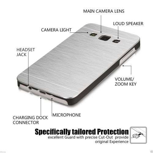 **Samsung Galaxy S6 EDGE Motomo Ino Brushed Metal Case**Ultra Slim**SILVER ONLY**BRAND NEW**