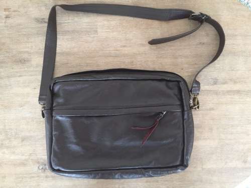 ***Stunning Hand Made Cow Full Grain Soft Leather Laptop Bag***Dark Brown***