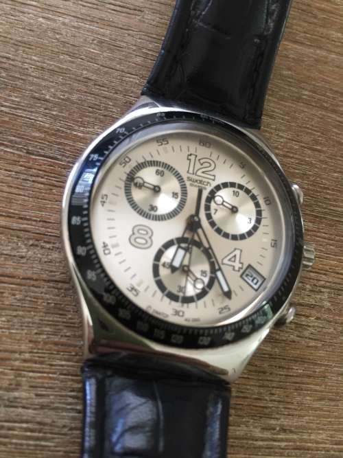 Swatch Irony - Original Swatch Leather Strap - Good Condition - Please Read the description