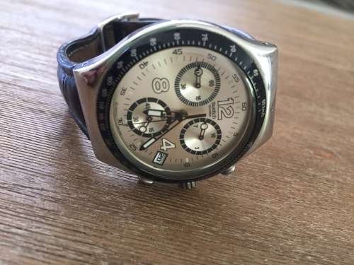 Swatch Irony - Original Swatch Leather Strap - Good Condition - Please Read the description