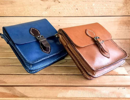 GENUINE LEATHER PETITE MESSENGER - VARIOUS COLOURS